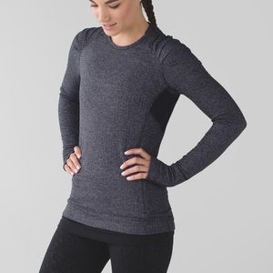 Lululemon Think Fast Long Sleeve in Herringbone